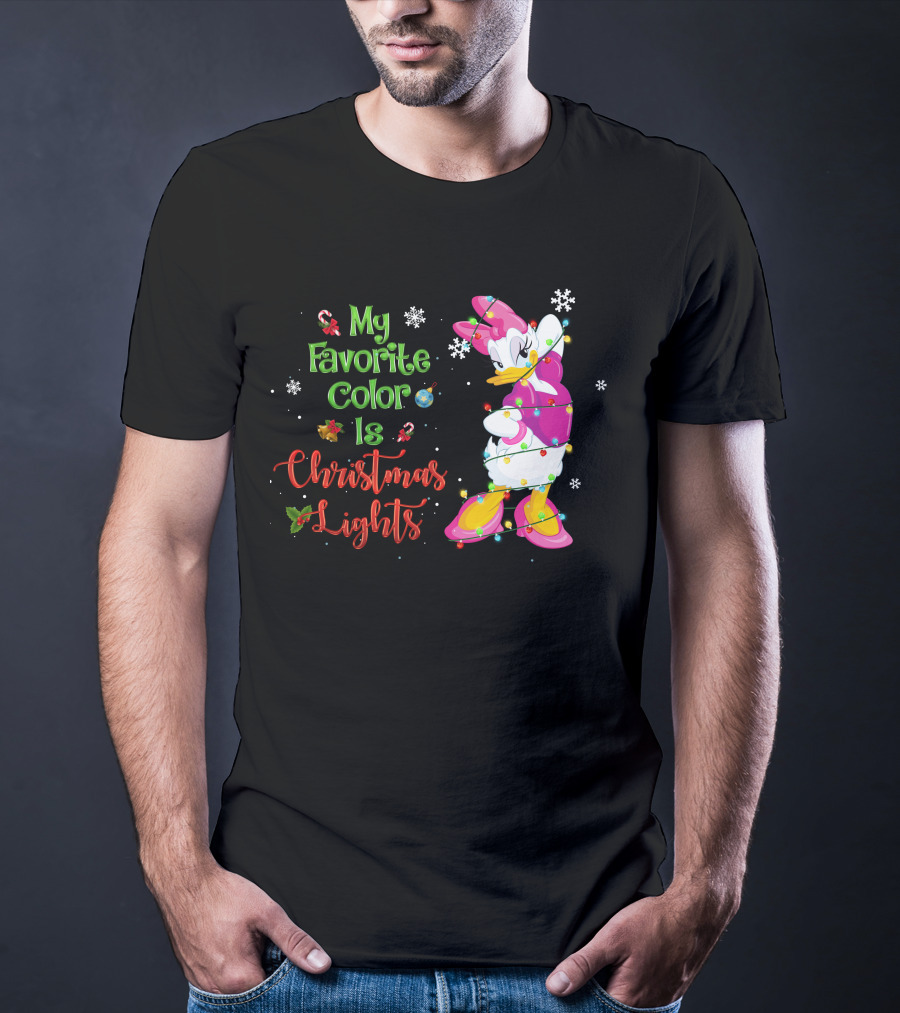 My Favorite Color Is Christmas Lights Daisy T-Shirt
