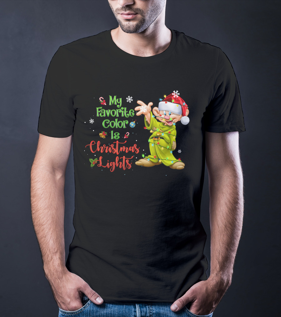 My Favorite Color Is Christmas Lights Dopey T-Shirt
