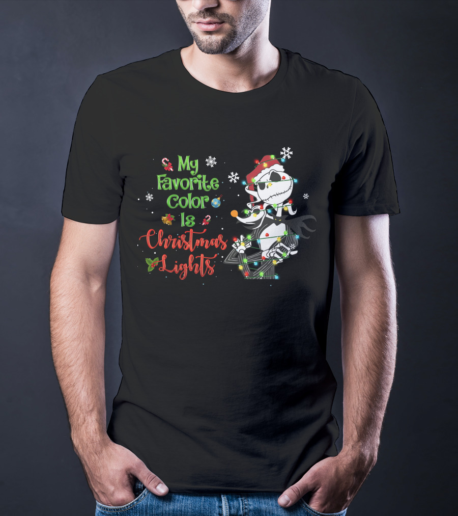 My Favorite Color Is Christmas Lights Jack Skellington T-Shirt