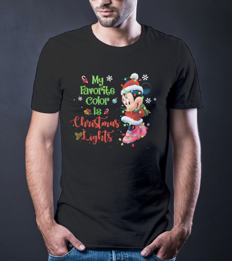 My Favorite Color Is Christmas Lights Minnie T-Shirt