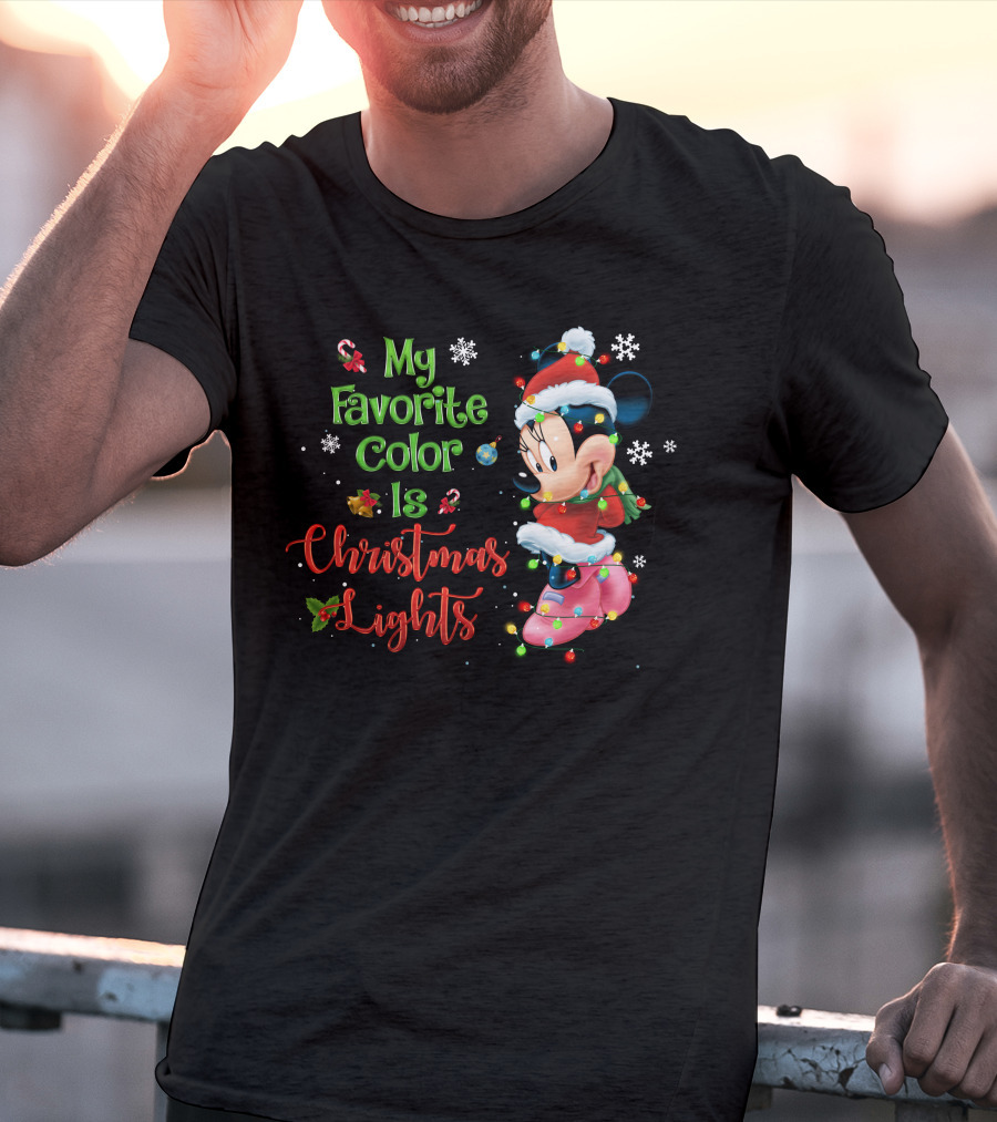My Favorite Color Is Christmas Lights Minnie T-Shirt