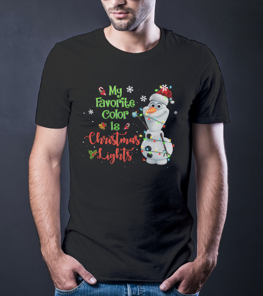 My Favorite Color Is Christmas Lights Olaf T-Shirt