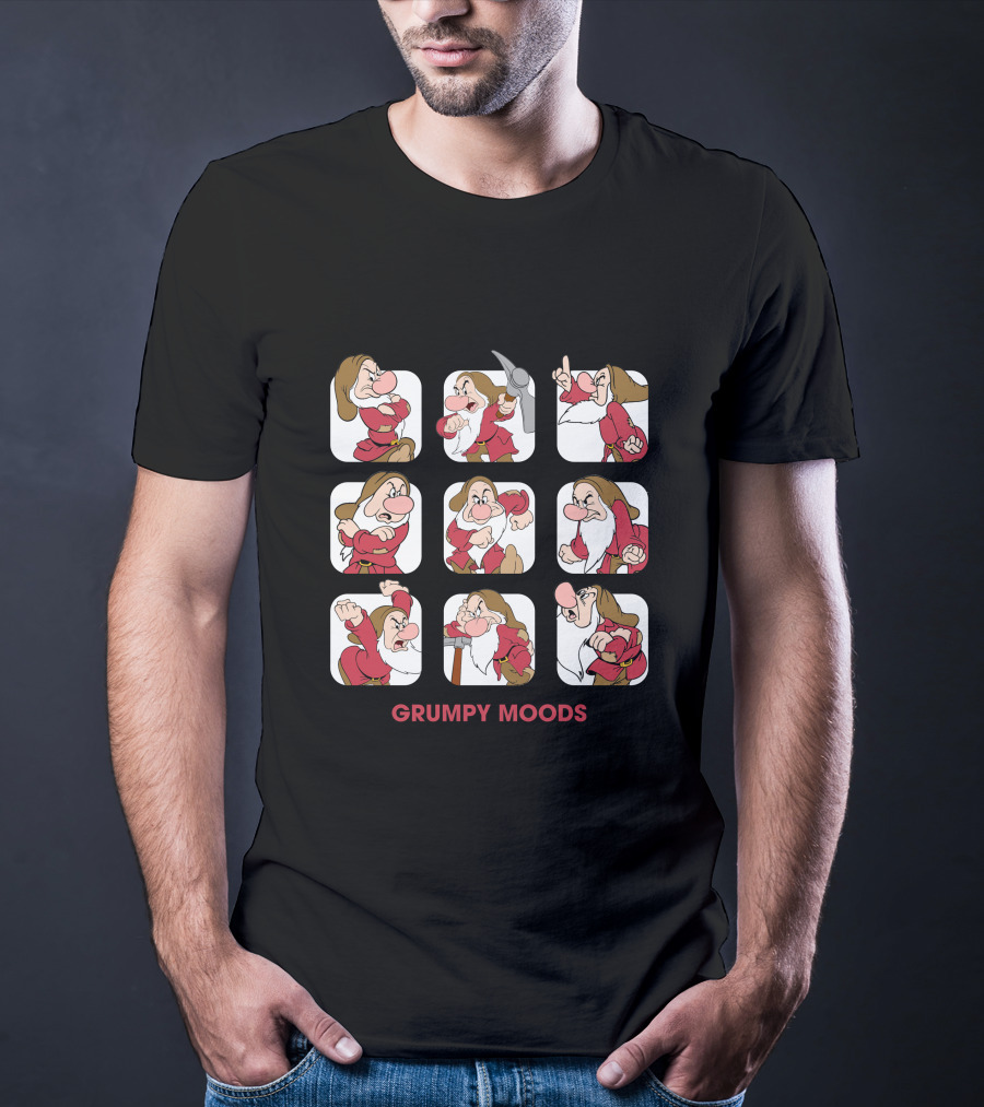 Grumpy Moods Snow White Character Expressions T-Shirt