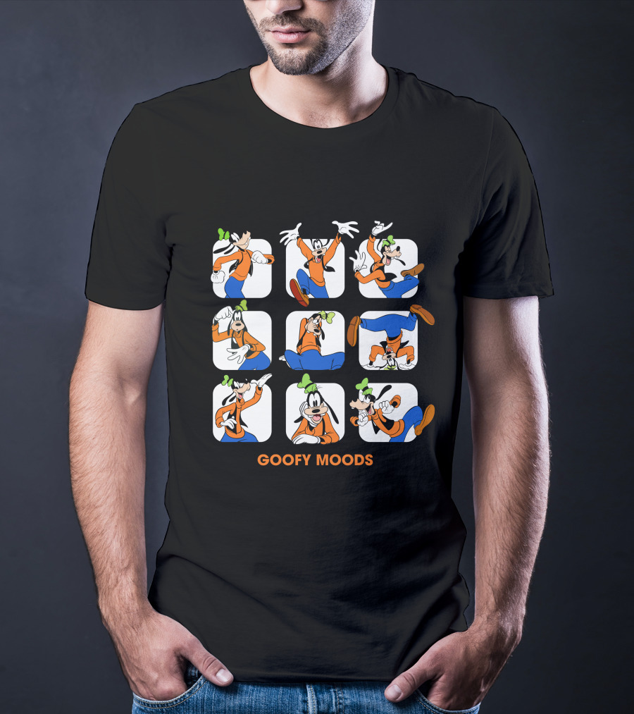 Goofy Moods Disney Character Expressions T-Shirt