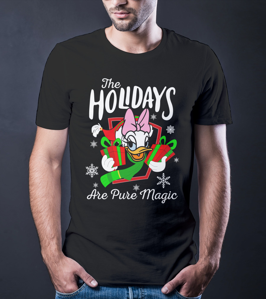 The Holidays Are Pure Magic Daisy Duck Christmas Snowflakes Gifts T-Shirt