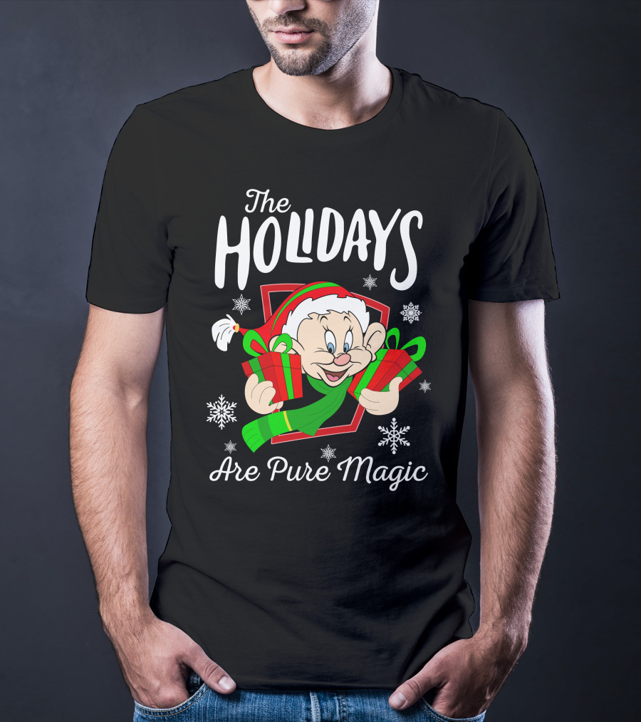 The Holidays Are Pure Magic Dopey Christmas Snowflakes T-Shirt