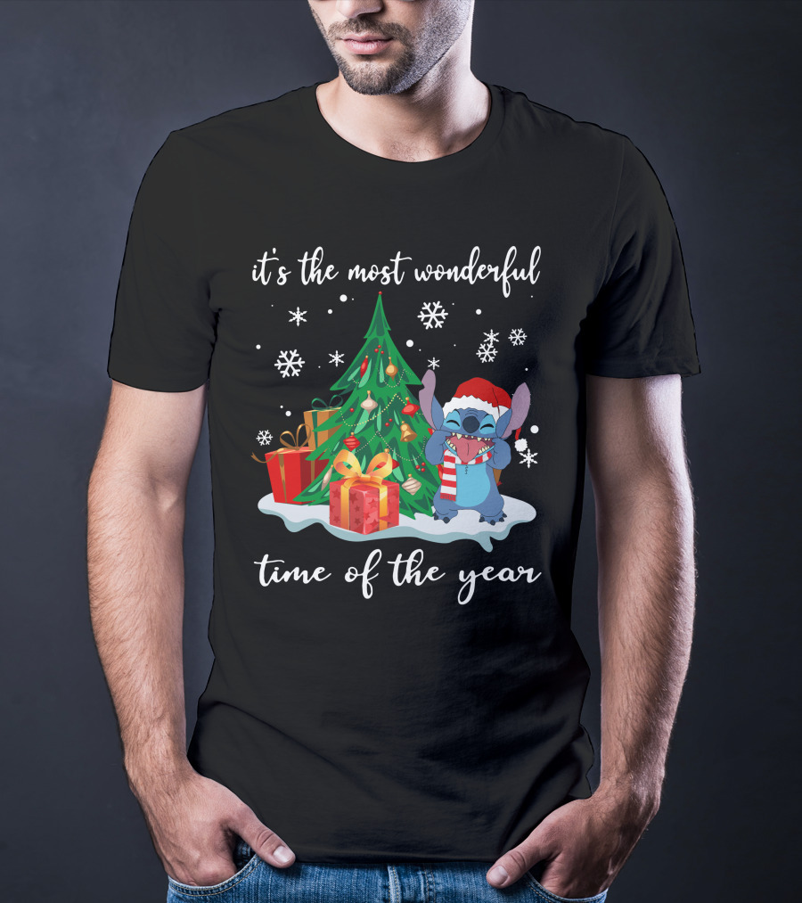 It's The Most Wonderful Time Of The Year Christmas Stitch T-Shirt