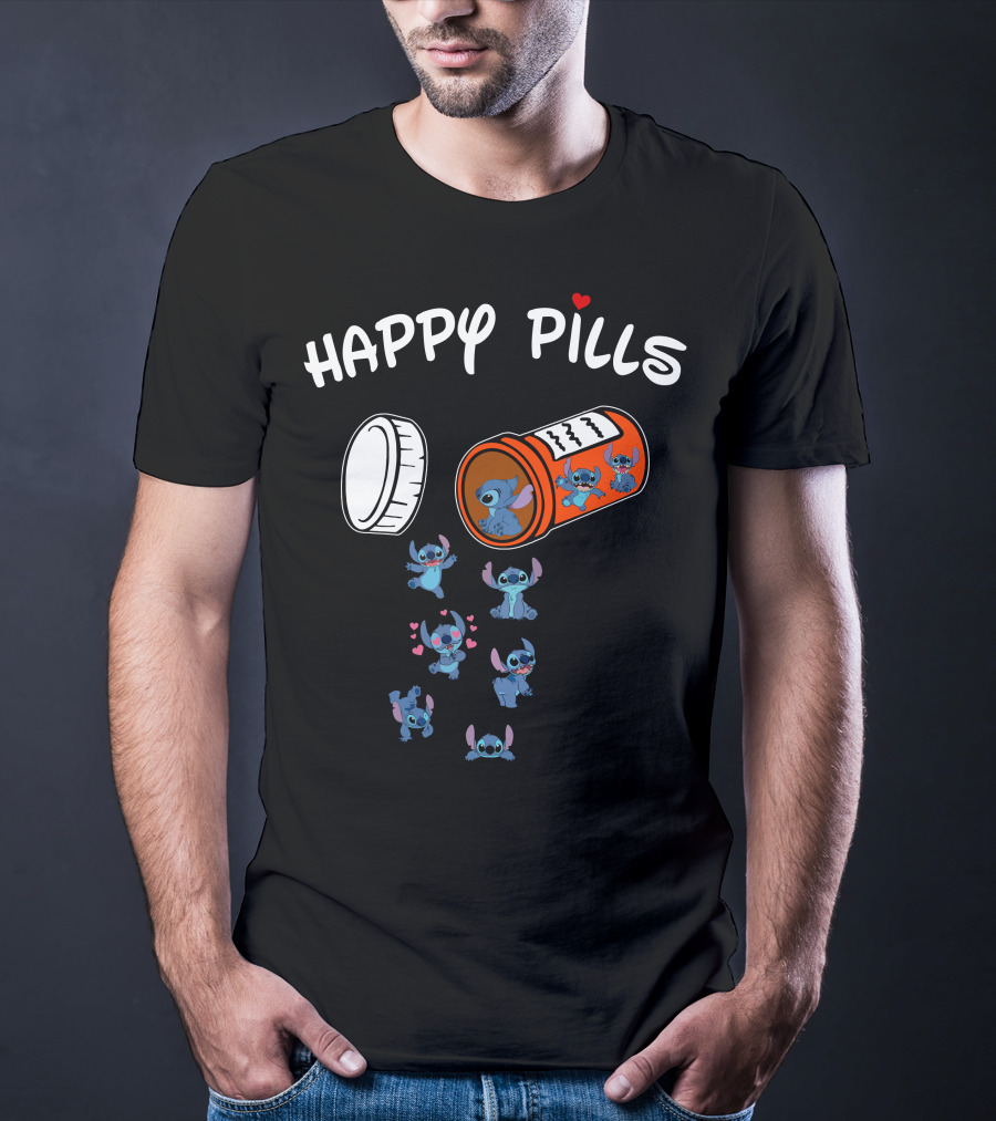 Happy Pills Stitch Capsule Fun Characters T-Shirt