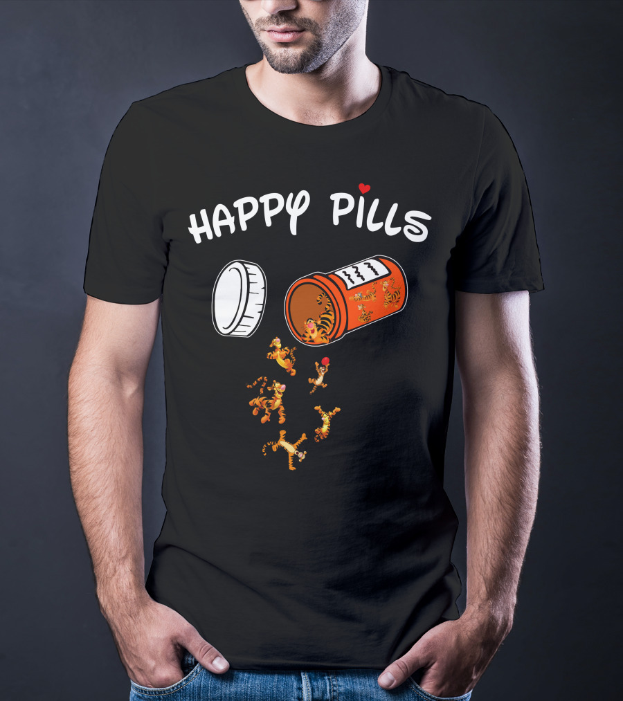 Happy Pills Tigger Capsule Fun T-Shirt