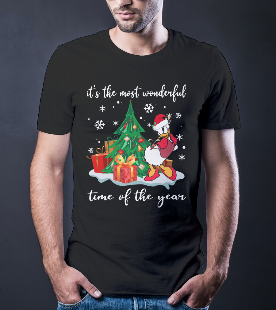It's The Most Wonderful Time Of The Year Daisy Christmas Tree And Gifts T-Shirt