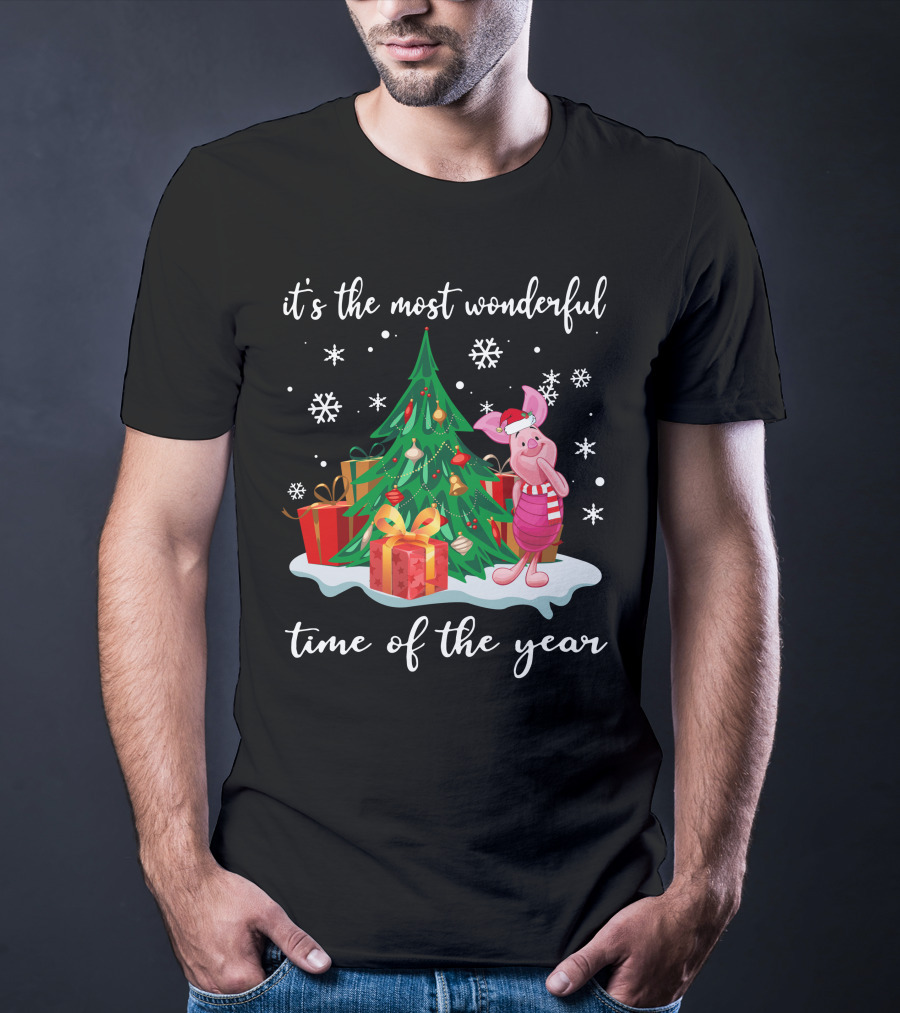 It's The Most Wonderful Time Of The Year Piglet Christmas Tree Gifts T-Shirt