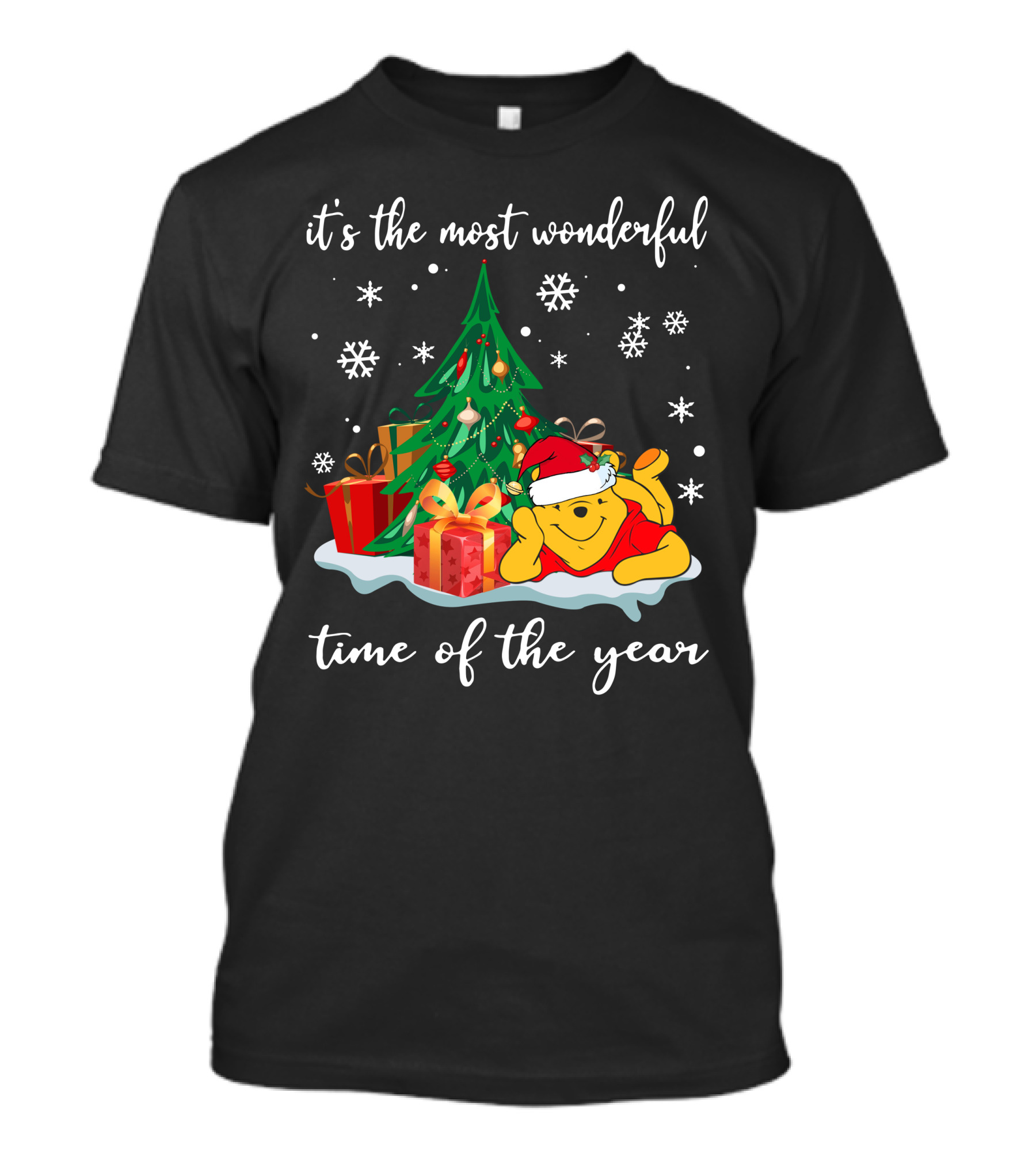 It's The Most Wonderful Time Of The Year Pooh Christmas Tree And Gifts T-Shirt