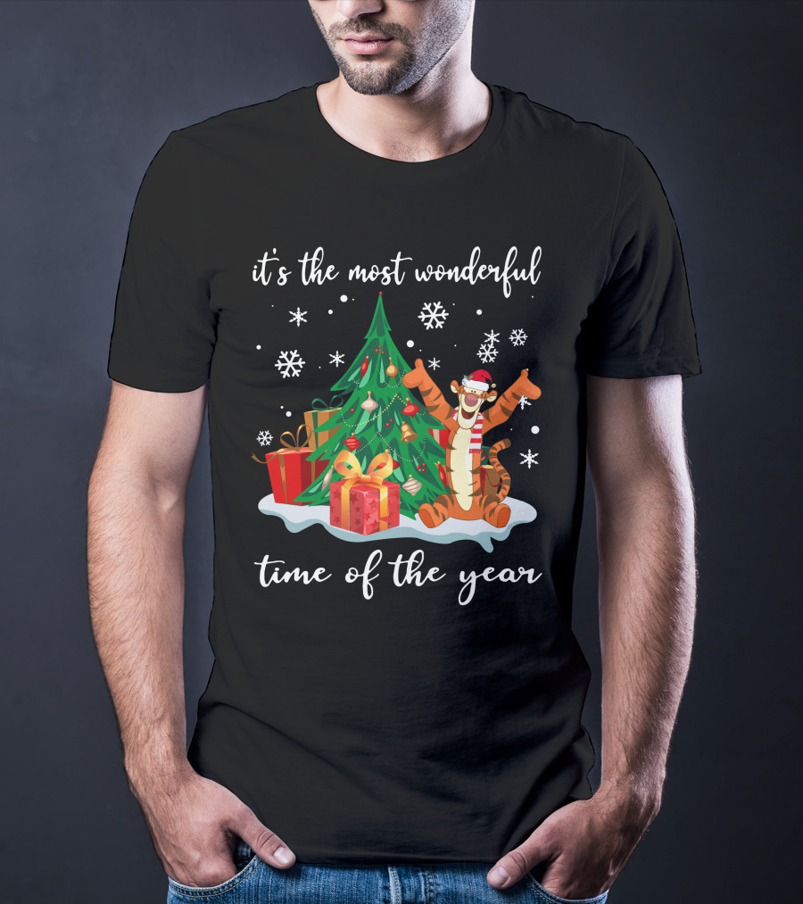It's The Most Wonderful Time Of The Year Tigger Christmas Tree Celebration T-Shirt