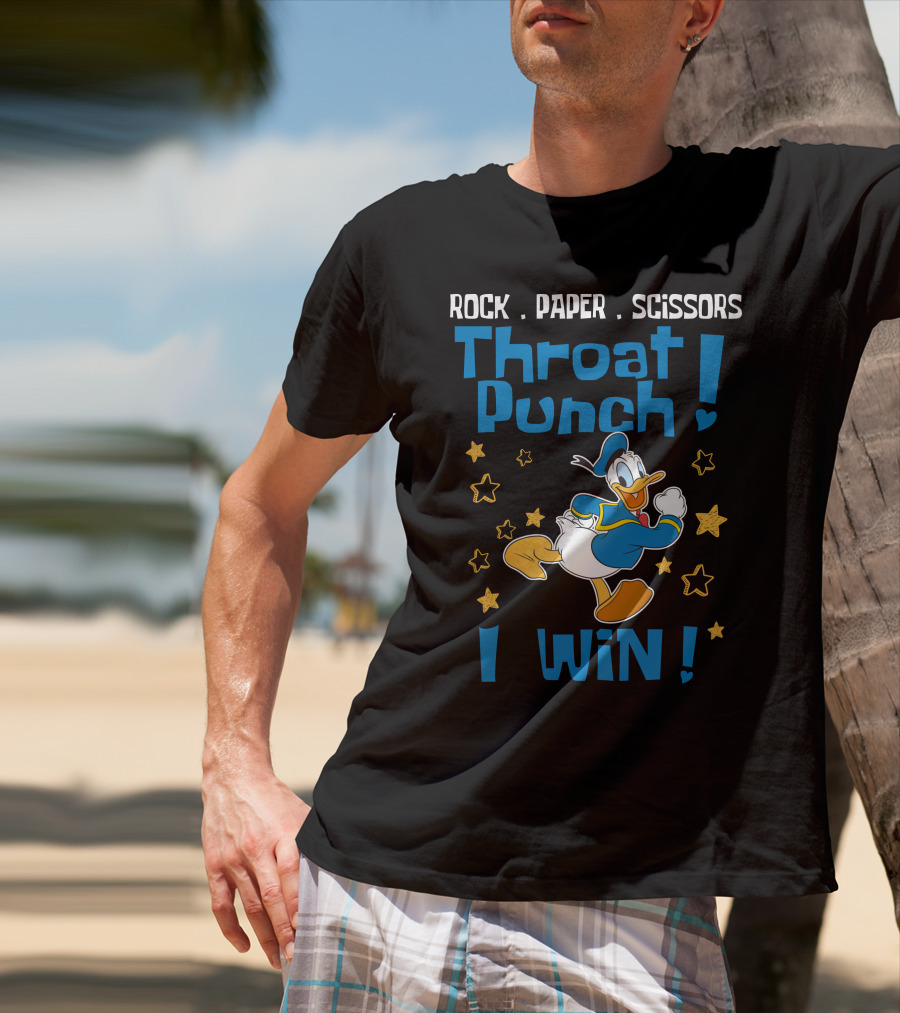 Rock Paper Scissors Throat Punch I Win T-Shirt