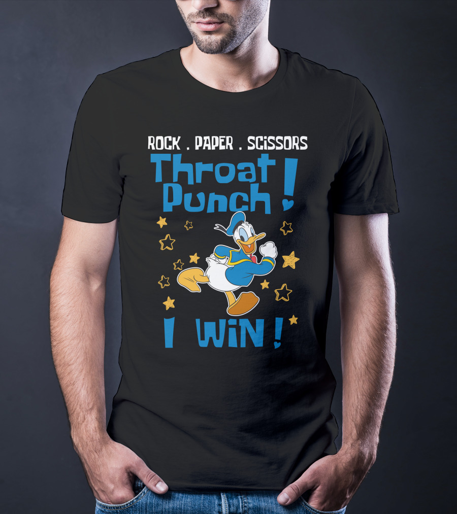 Rock Paper Scissors Throat Punch I Win T-Shirt