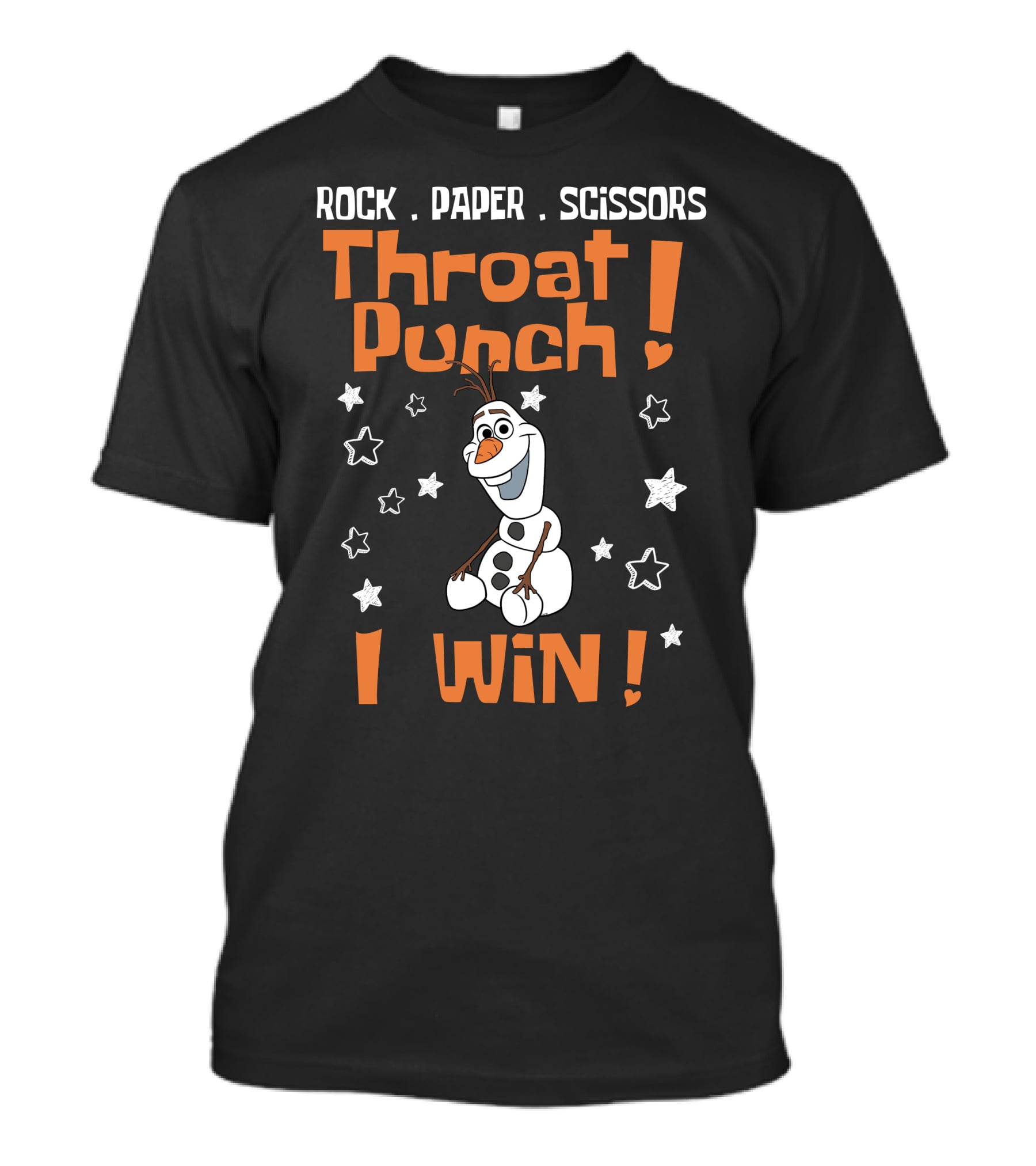 Rock Paper Scissors Throat Punch Olaf I Win T-Shirt
