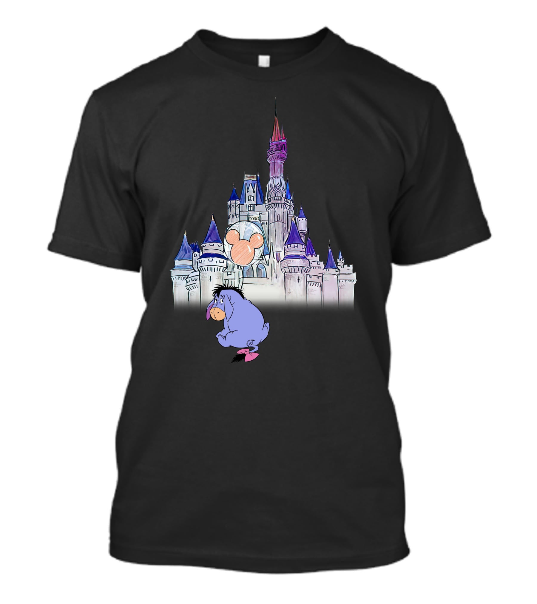 Eeyore Disney Castle Mickey Balloon T-Shirt