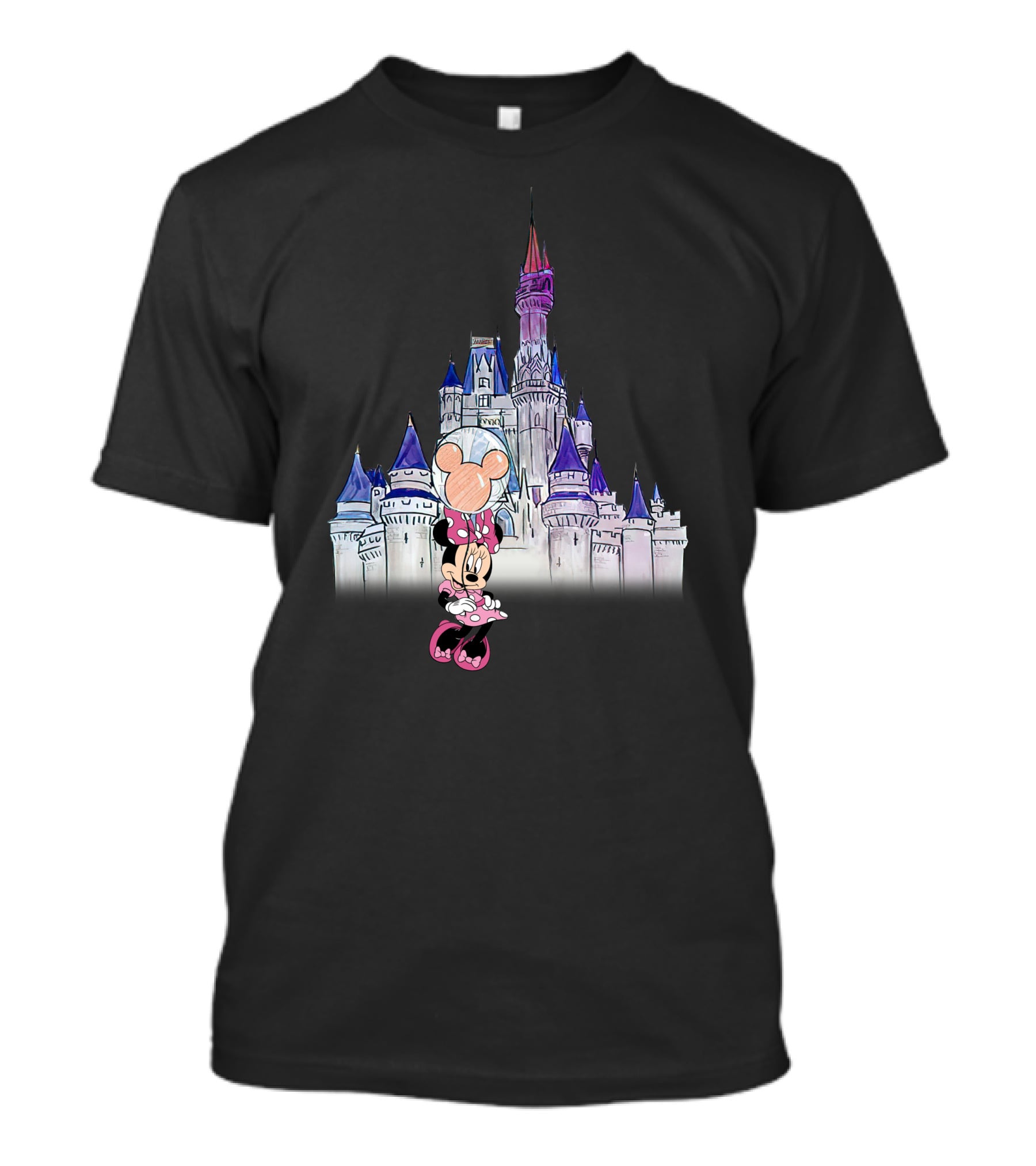 Minnie Mouse In Front Of Disney Castle T-Shirt