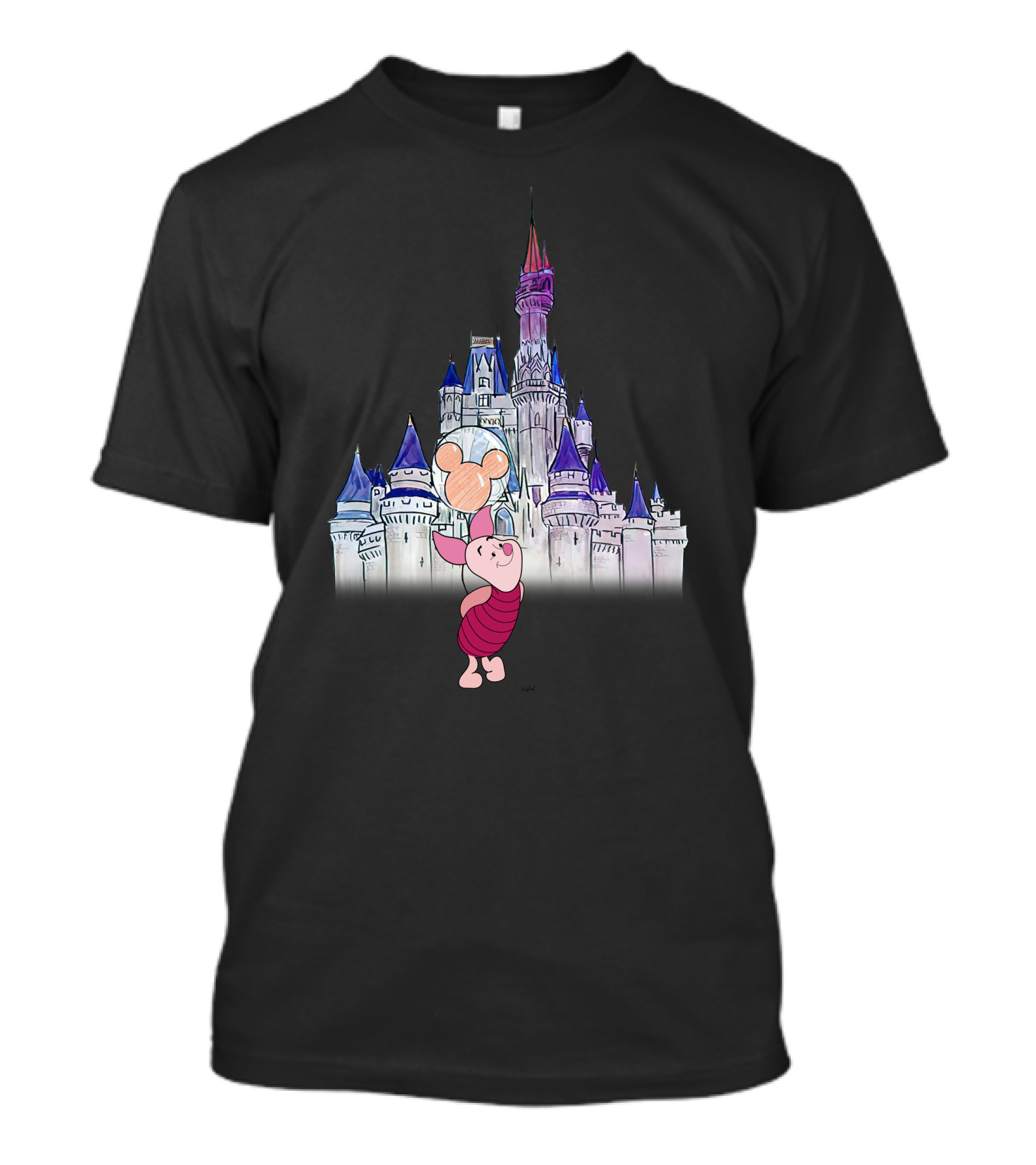 Disney Castle Piglet With Mickey Balloon T-Shirt