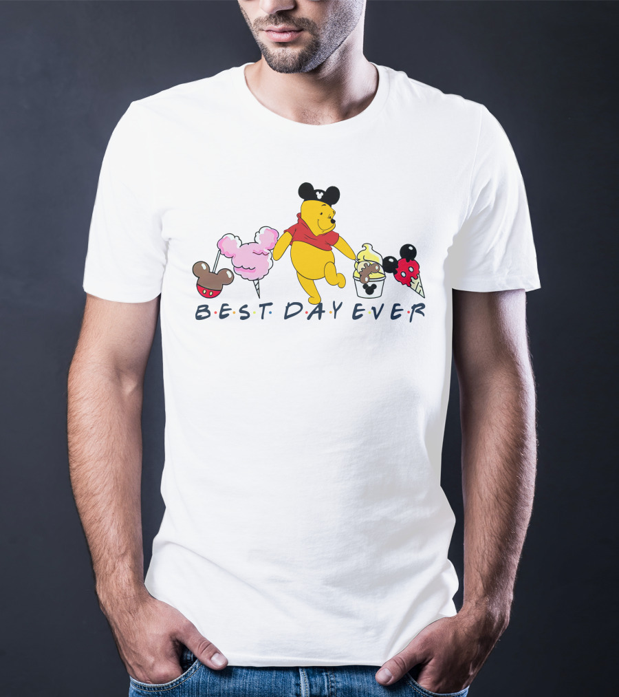 Best Day Ever Pooh Mickey Mouse Ears Ice Cream Treats T-Shirt