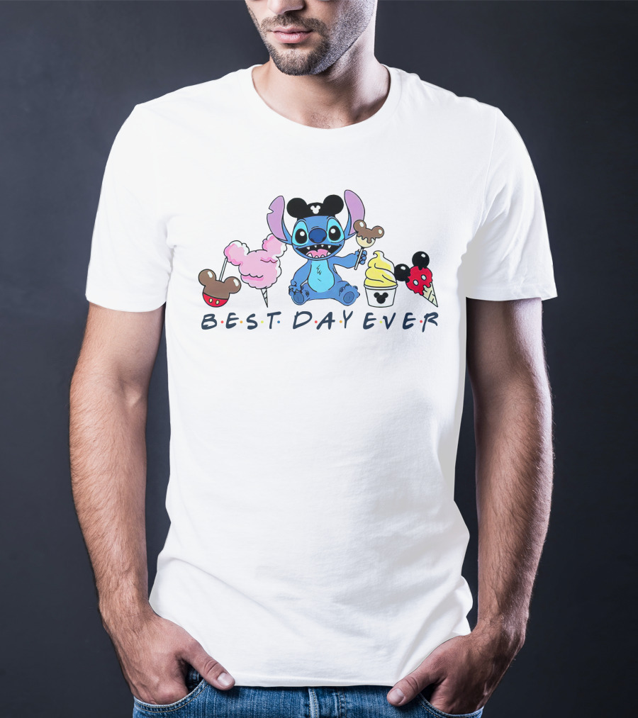 Stitch Best Day Ever With Theme Park Treats And Accessories T-Shirt