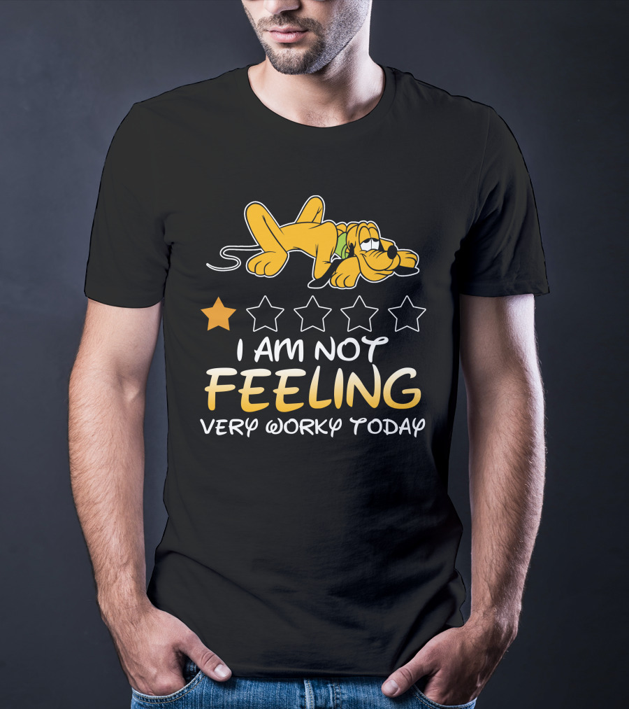 Pluto I Am Not Feeling Very Worky Today Five Star Rating T-Shirt