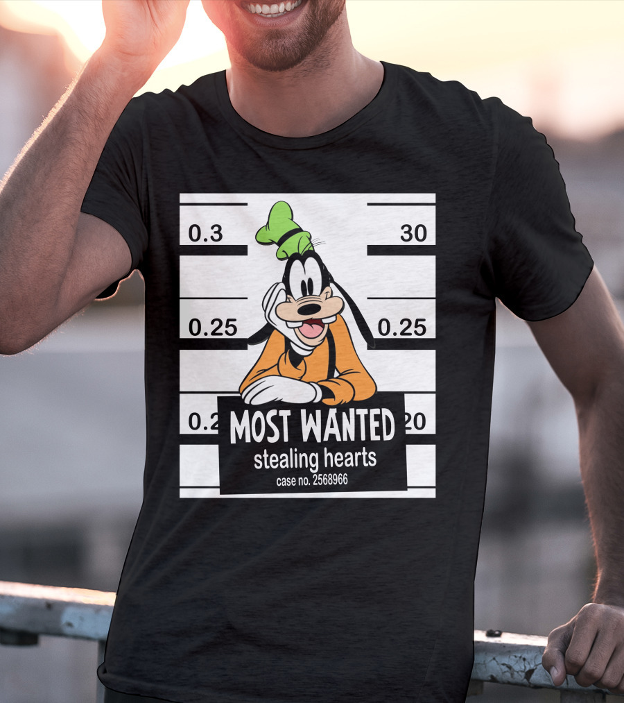 Most Wanted Goofy Stealing Hearts Case No. 2568966 T-Shirt
