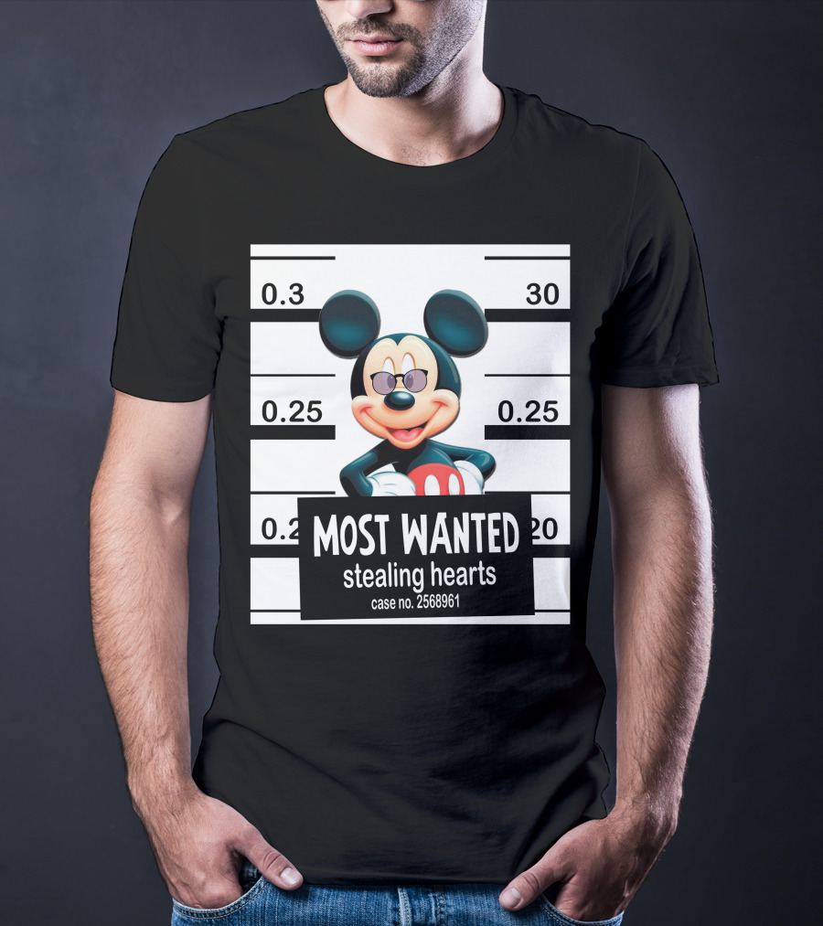 Mickey Most Wanted Stealing Hearts Case No. 2568961 T-Shirt