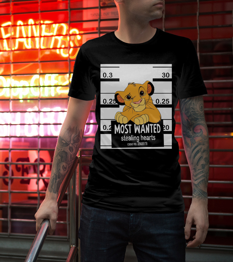 Most Wanted Simba Stealing Hearts Case No. 2568978 T-Shirt