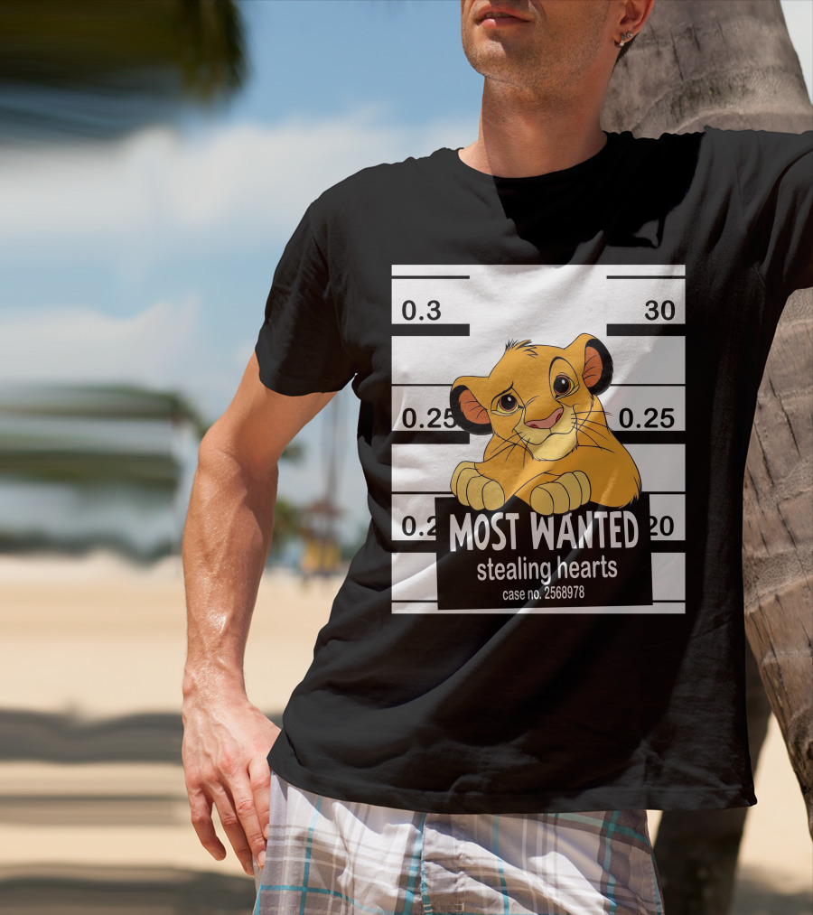 Most Wanted Simba Stealing Hearts Case No. 2568978 T-Shirt