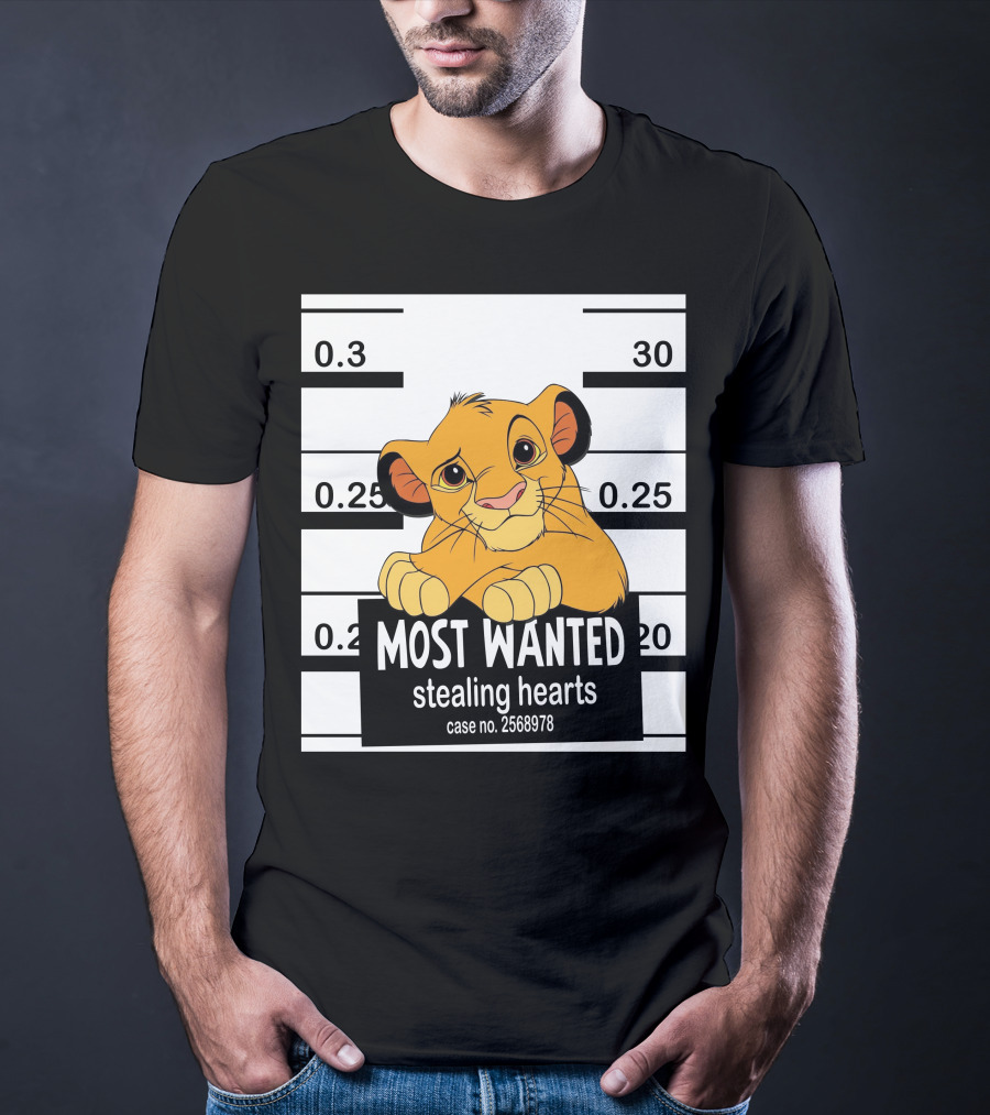Most Wanted Simba Stealing Hearts Case No. 2568978 T-Shirt