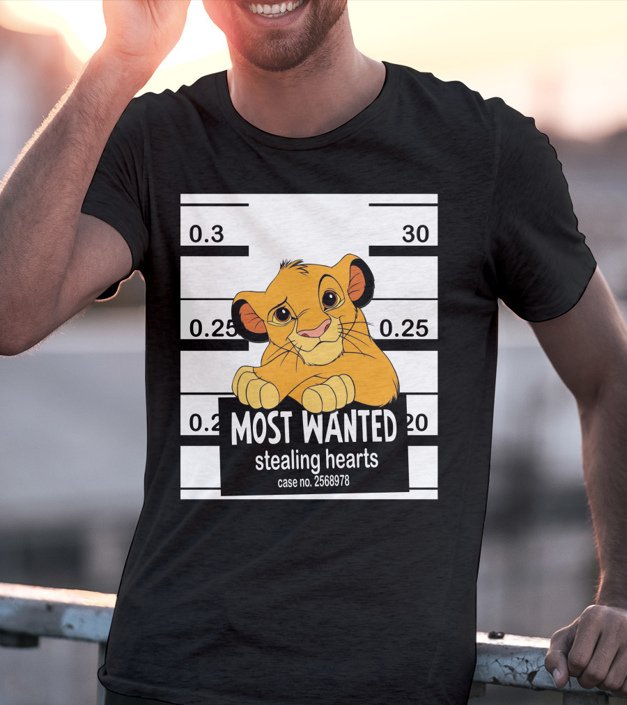 Most Wanted Simba Stealing Hearts Case No. 2568978 T-Shirt