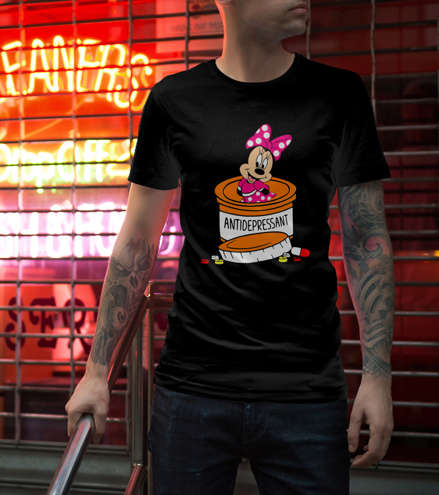 Minnie Antidepressant Pill Bottle T-Shirt