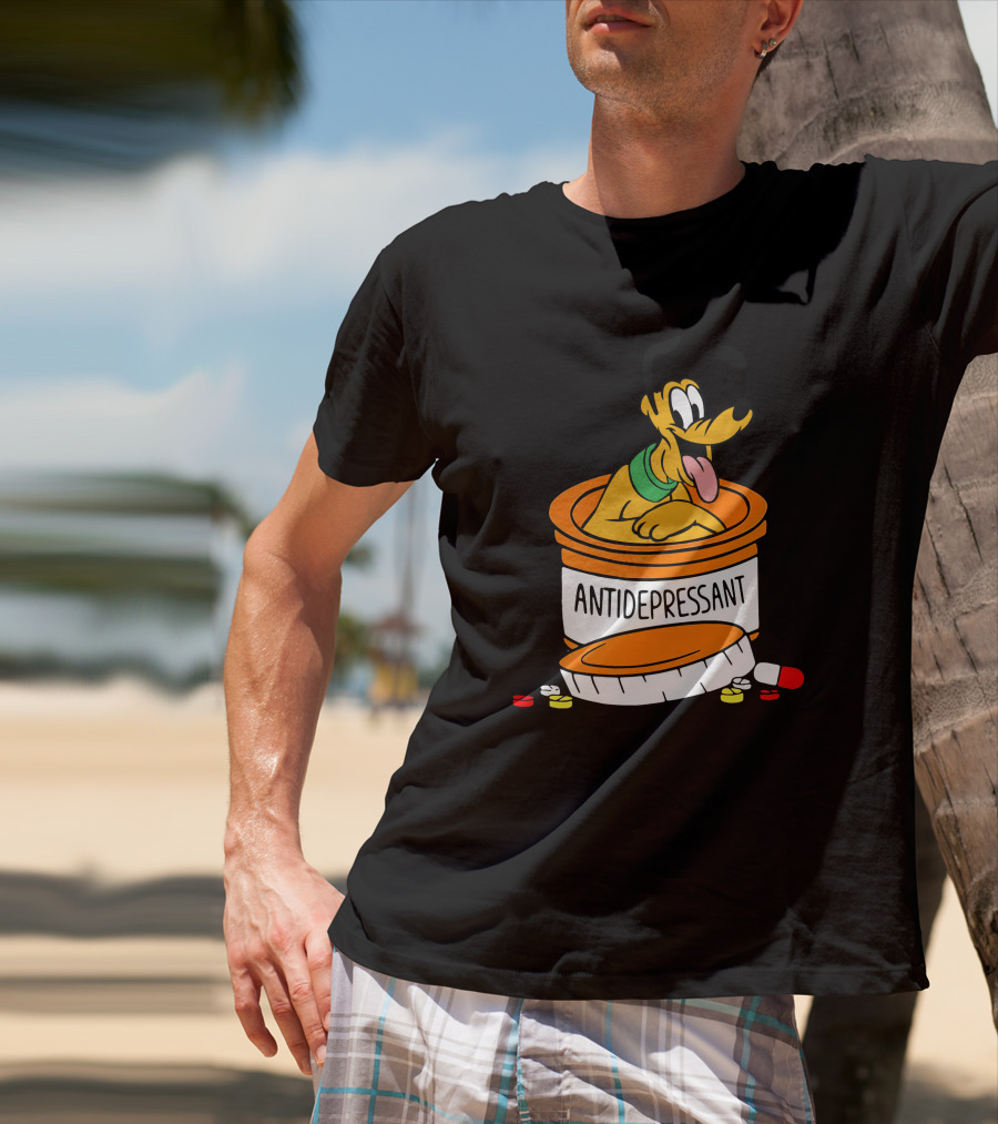 Pluto Antidepressant Pill Bottle T-Shirt