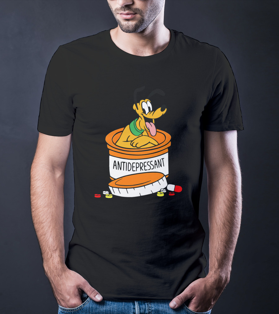 Pluto Antidepressant Pill Bottle T-Shirt