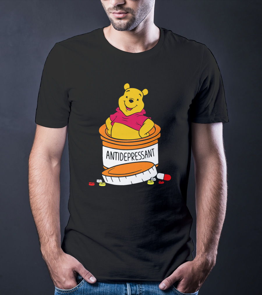 Pooh Antidepressant Jar With Pills T-Shirt