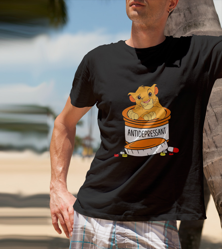 Simba Antidepressant Prescription Cartoon Pills T-Shirt