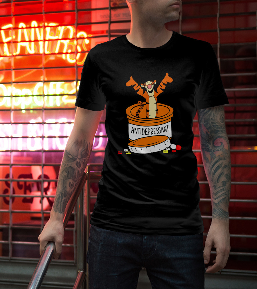 Tigger Antidepressant Pill Bottle T-Shirt