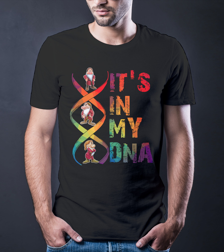 Grumpy It's In My Dna Rainbow T-Shirt