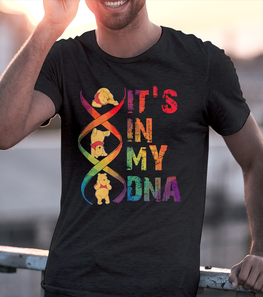 Winnie The Pooh It's In My Dna Rainbow T-Shirt