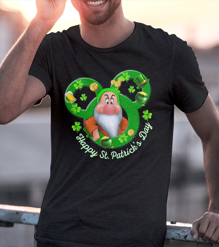 Happy St. Patrick's Day Grumpy Disney Holiday Celebration T-Shirt
