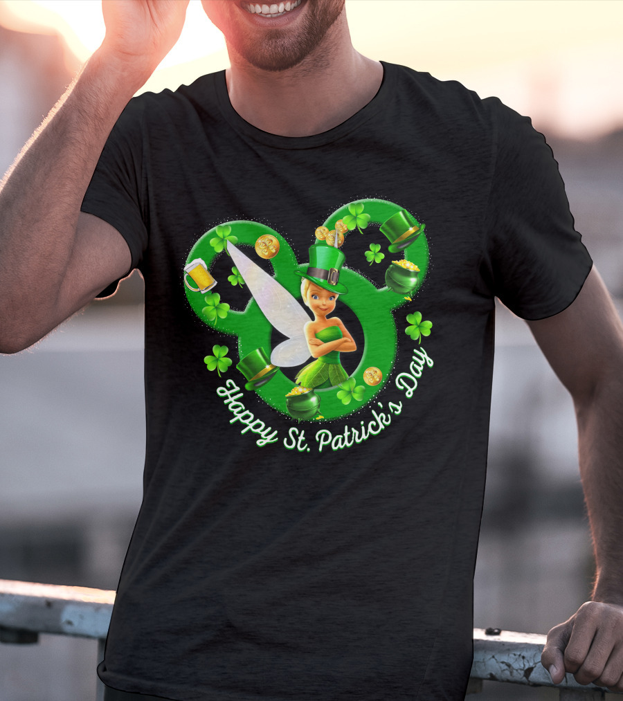 Happy St. Patrick's Day Tinker Bell Disney Magic T-Shirt