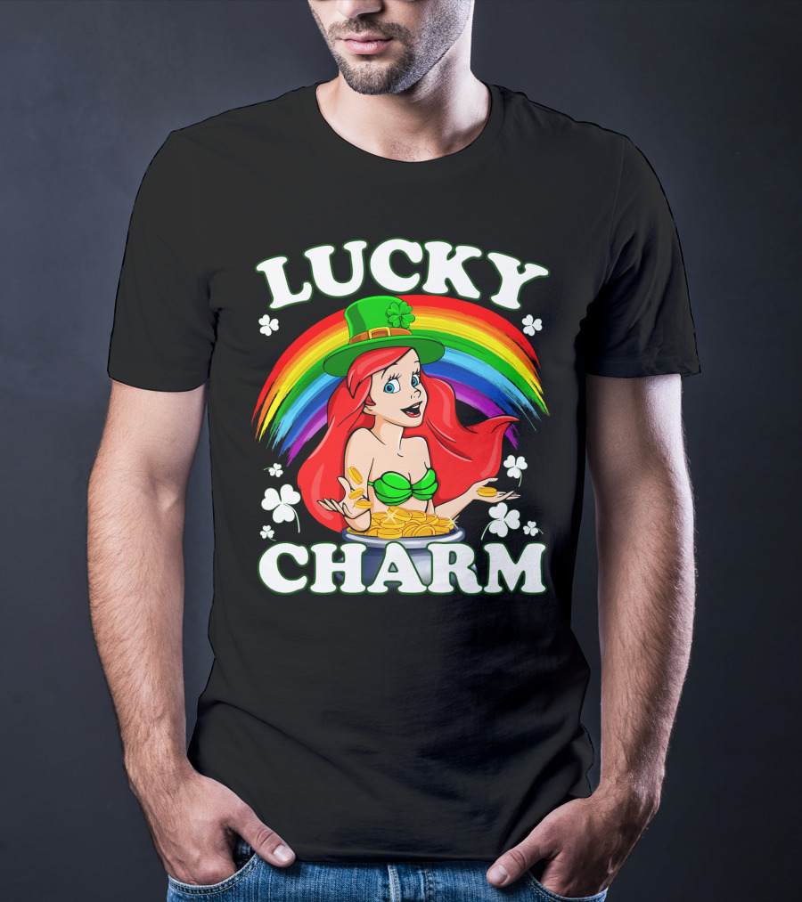 Lucky Charm Rainbow Ariel Pot Of Gold T-Shirt