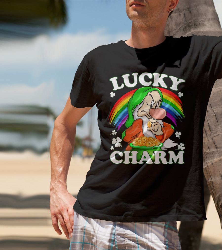 Lucky Charm Grumpy Dwarf Rainbow Treasure T-Shirt