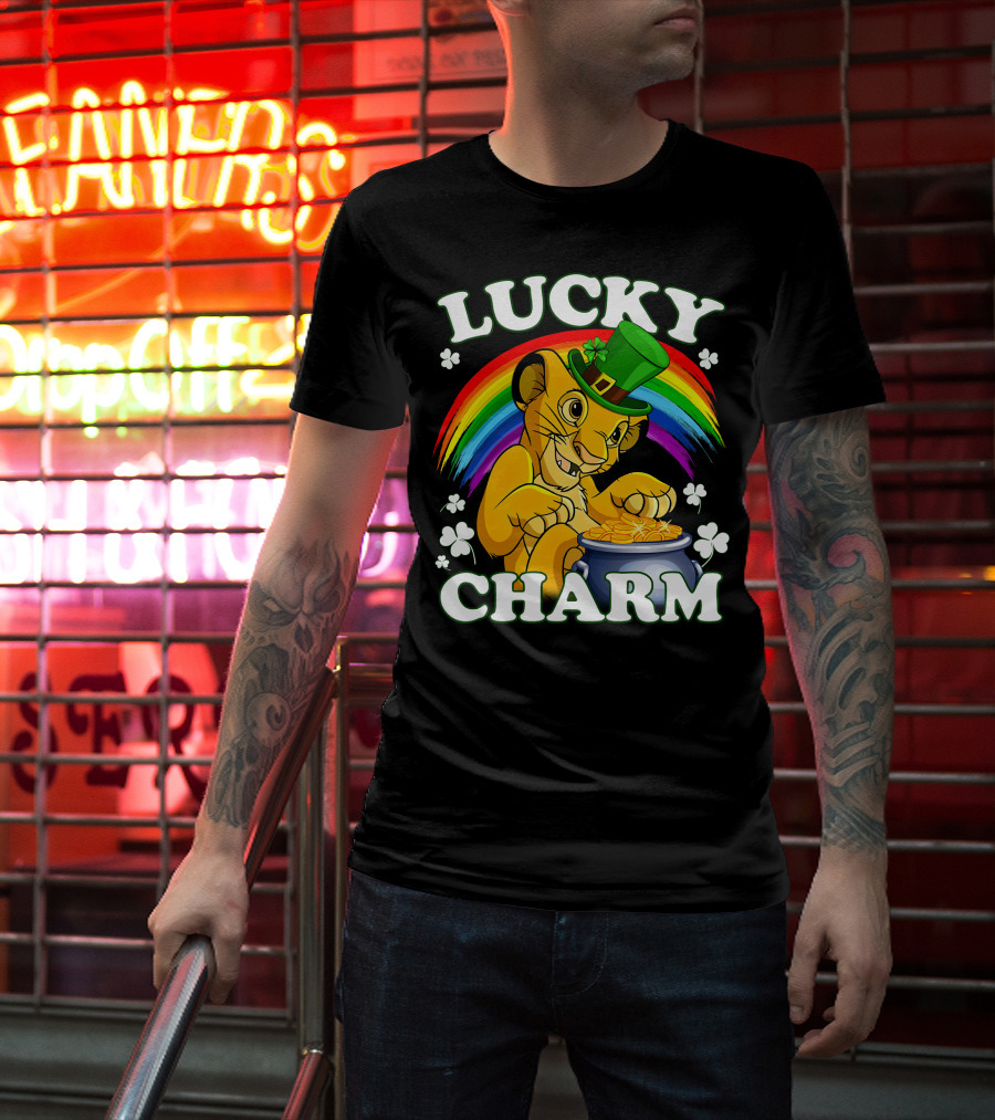Lucky Charm Simba Rainbow Pot Of Gold T-Shirt