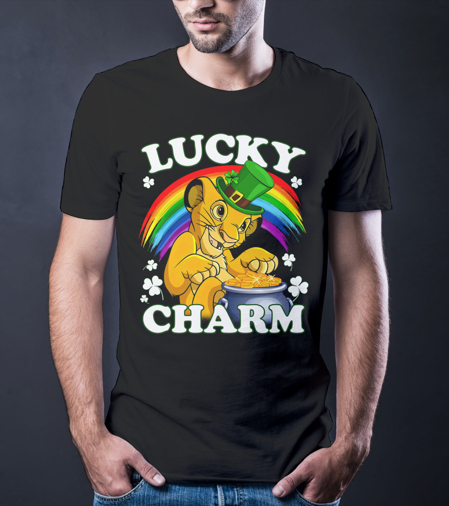 Lucky Charm Simba Rainbow Pot Of Gold T-Shirt