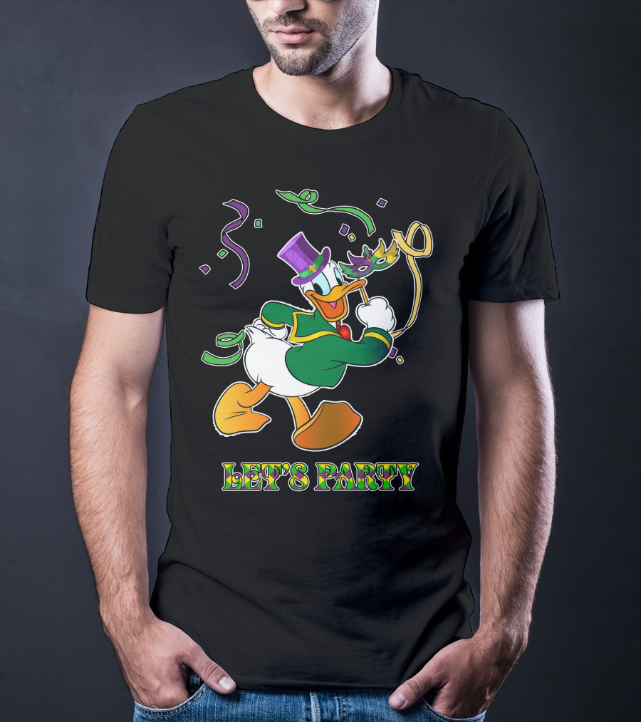 Donald Let's Party Mardi Gras Celebration T-Shirt
