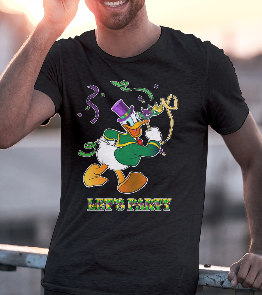 Donald Let's Party Mardi Gras Celebration T-Shirt