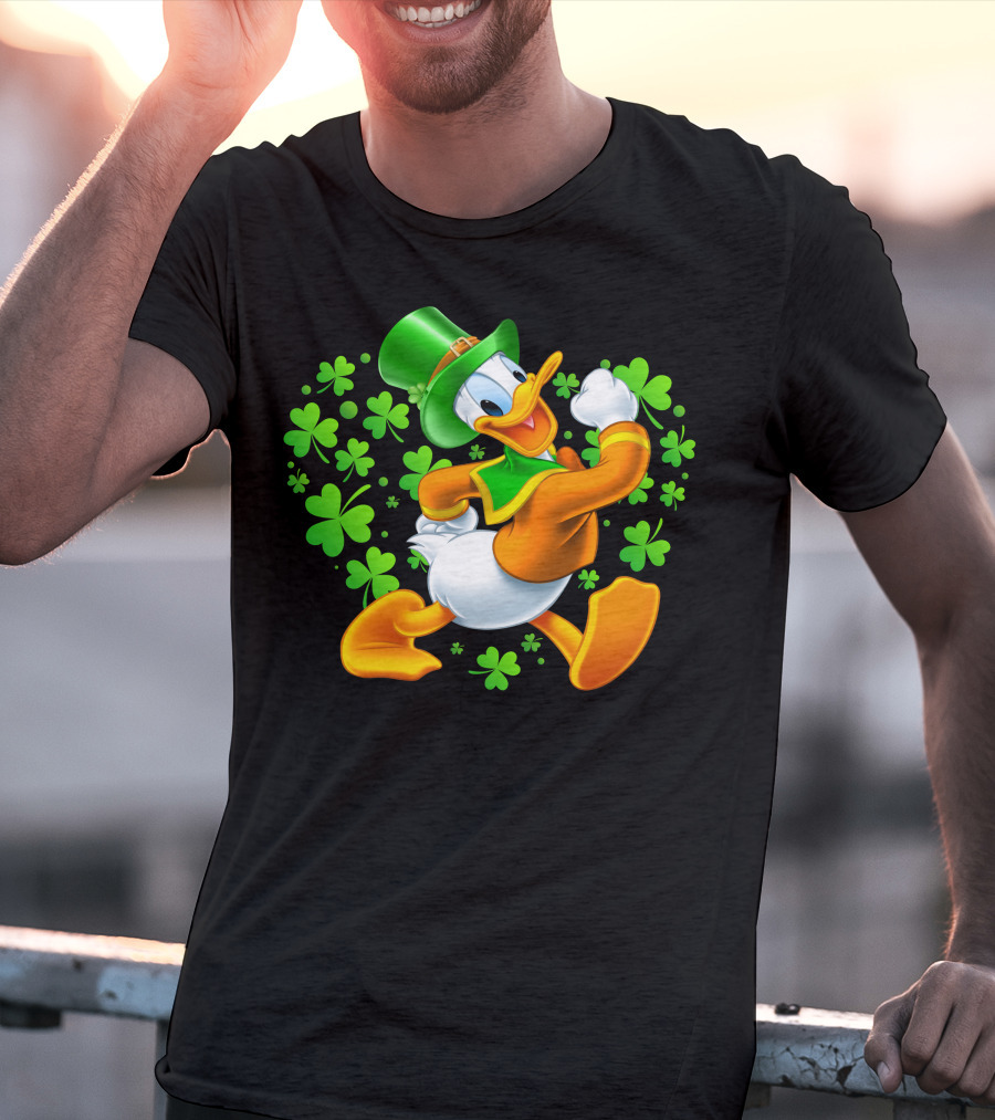 Donald Duck St. Patrick's Day Shamrock Hat T-Shirt