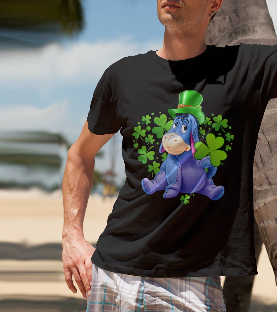 Eeyore St. Patrick's Day Clover Hat T-Shirt